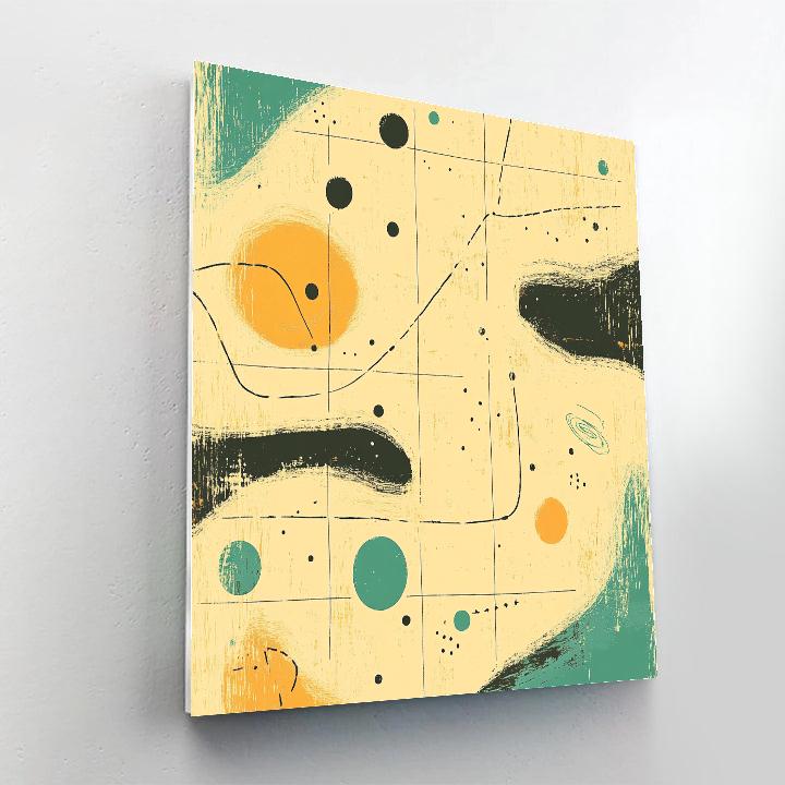 Paul Klee Inspired Abstract Map Of A Tiny Solar System Paint by numbers kits