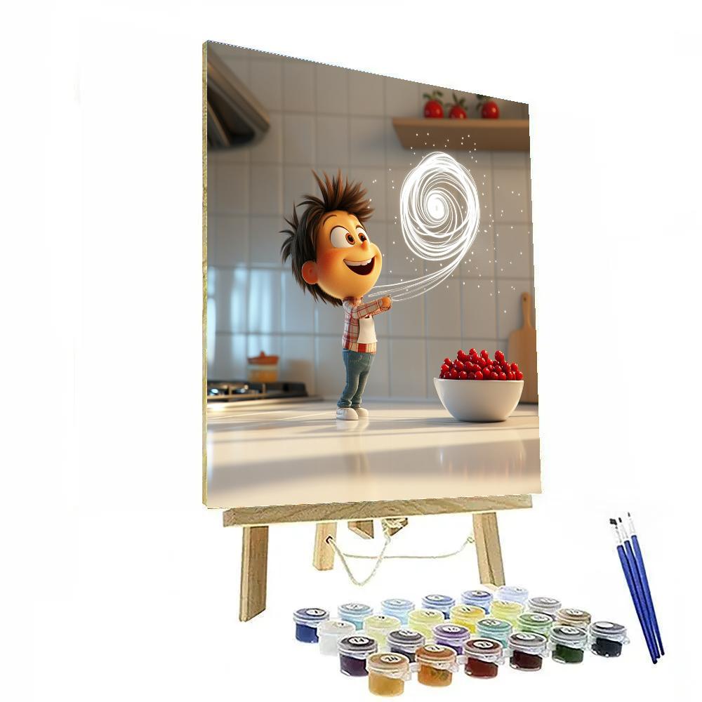 Remy Comet Kitchen Whisk Spin Paint by numbers art