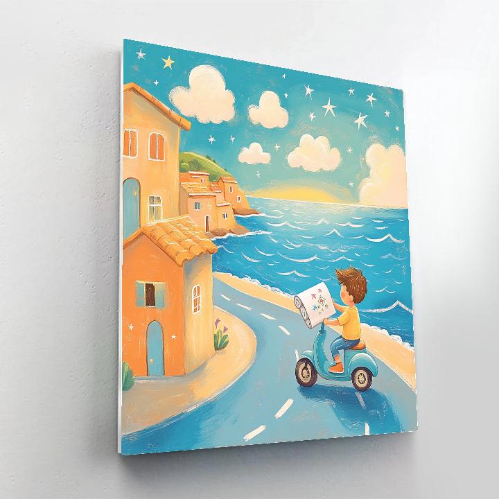 Luca Paguro Seaside Star Map Scooter paint by color