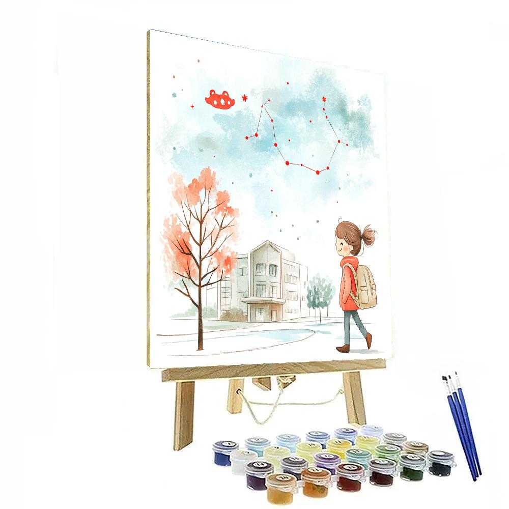 Mei Lee Panda Constellation School Day Paint by numbers art