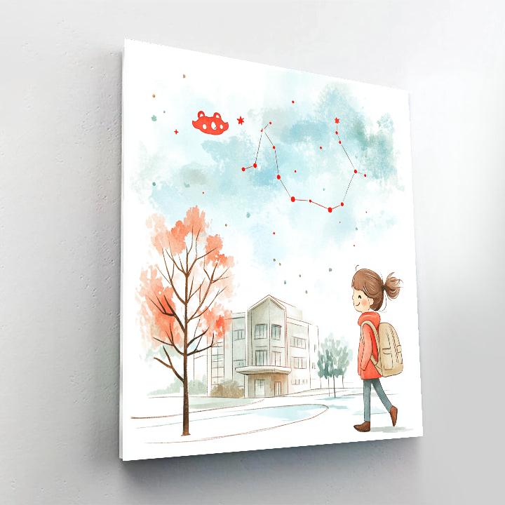 Mei Lee Panda Constellation School Day Paint by numbers art