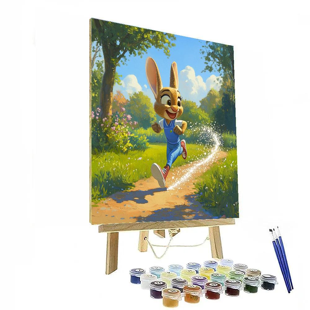 Judy Hopps Meteor Trail Training Run Numbered painting kits