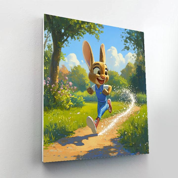 Judy Hopps Meteor Trail Training Run Numbered painting kits