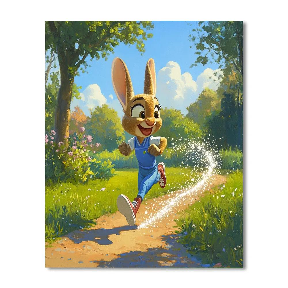 Judy Hopps Meteor Trail Training Run Numbered painting kits
