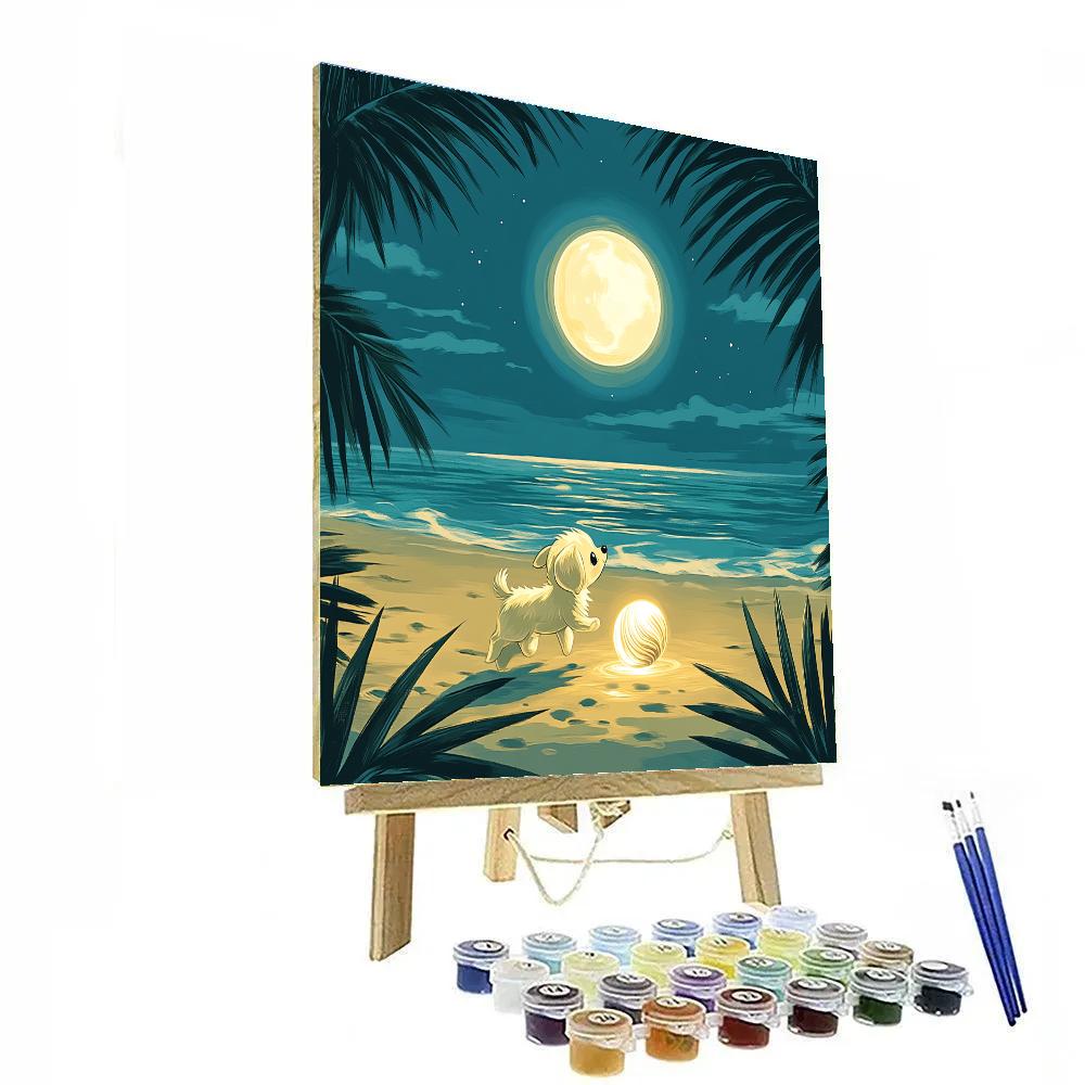 Pua Moonlit Beach Shell Sprint paint by numbers