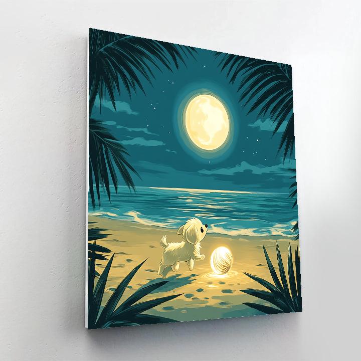Pua Moonlit Beach Shell Sprint paint by numbers