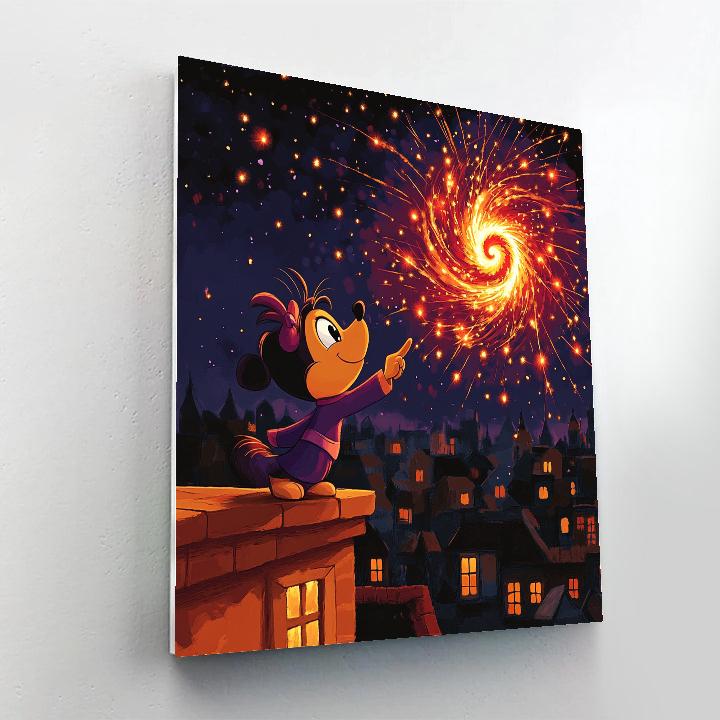 Mushu Firework Star Spiral Celebration DIY paint by numbers