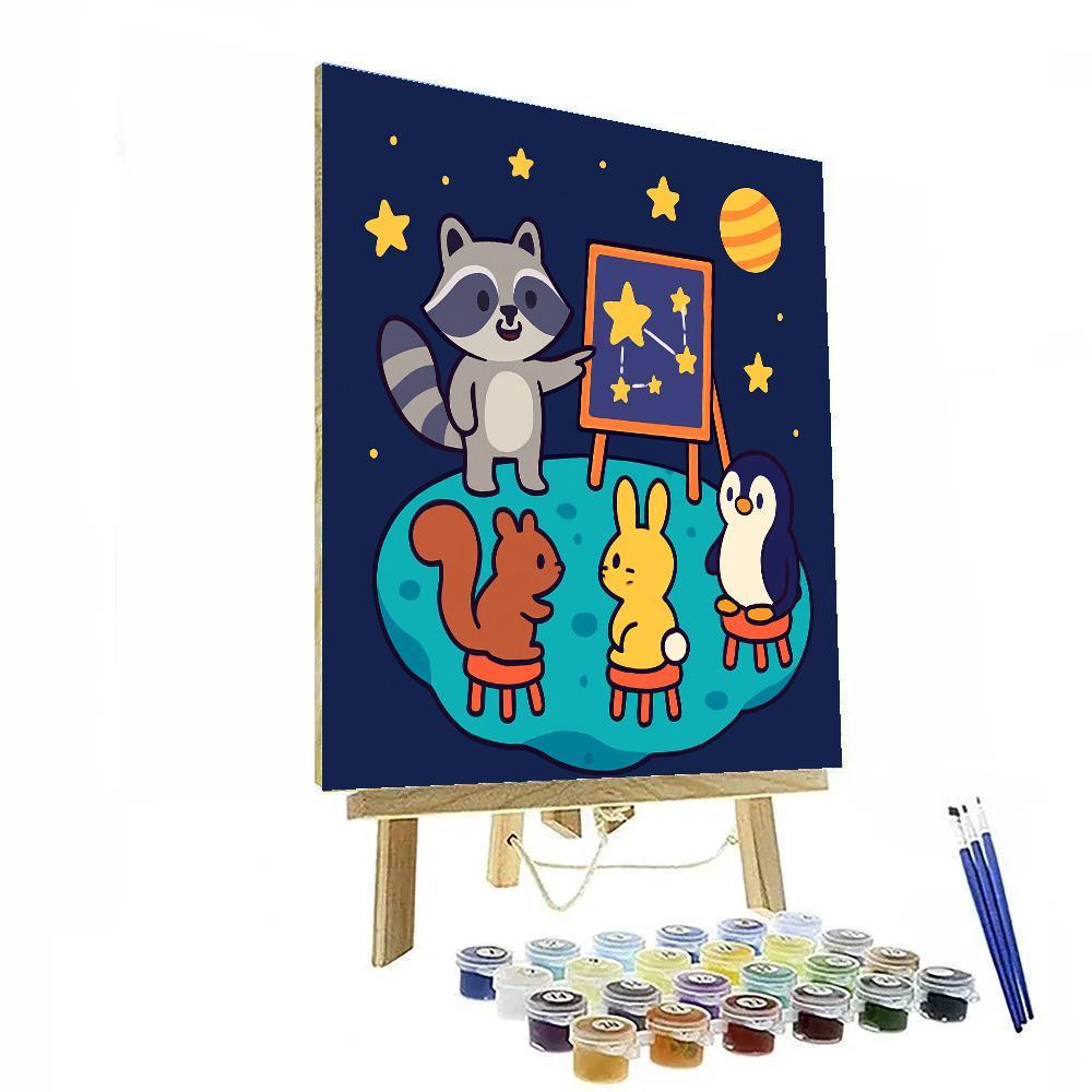 Comet Classroom On A Floating Asteroid paint by color