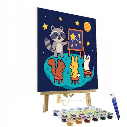 Comet Classroom On A Floating Asteroid paint by color