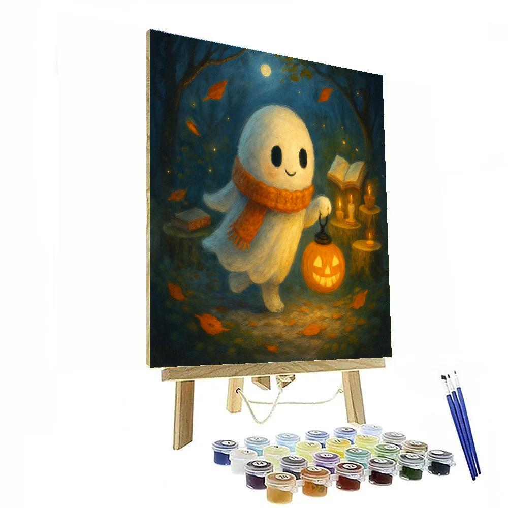 Lantern Lit Library Of Little Ghosts Paint by numbers art