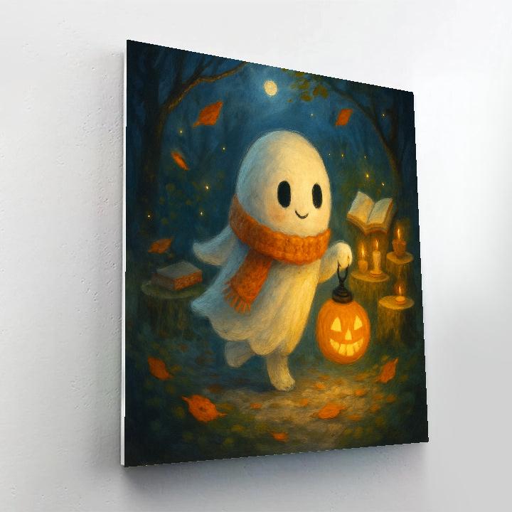 Lantern Lit Library Of Little Ghosts Paint by numbers art