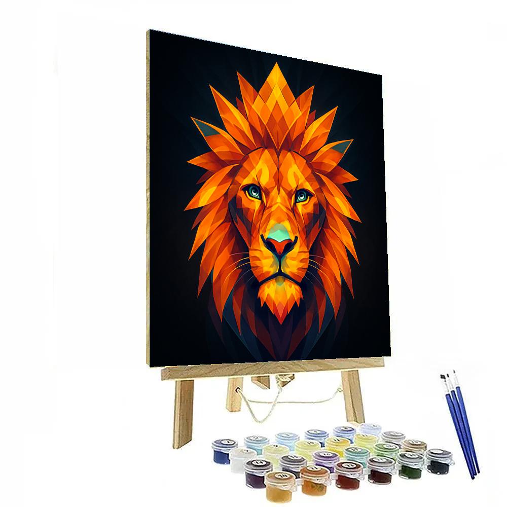 Prismatic Crown Lion Numbered painting kits