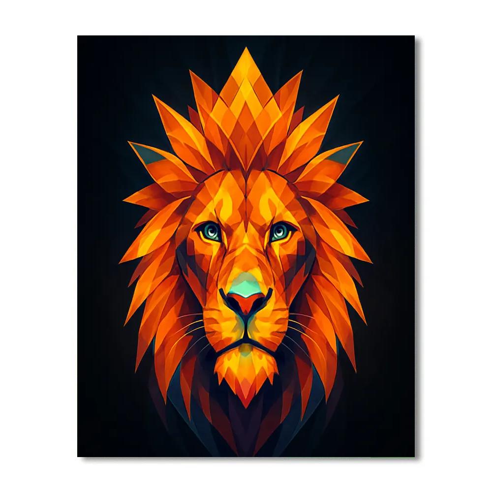 Prismatic Crown Lion Numbered painting kits
