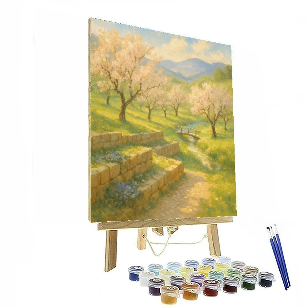 Sunlit Terraces Of The Hidden Orchard Valley Numbered painting kits