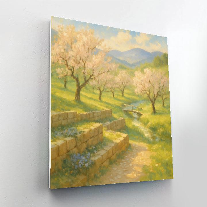 Sunlit Terraces Of The Hidden Orchard Valley Numbered painting kits