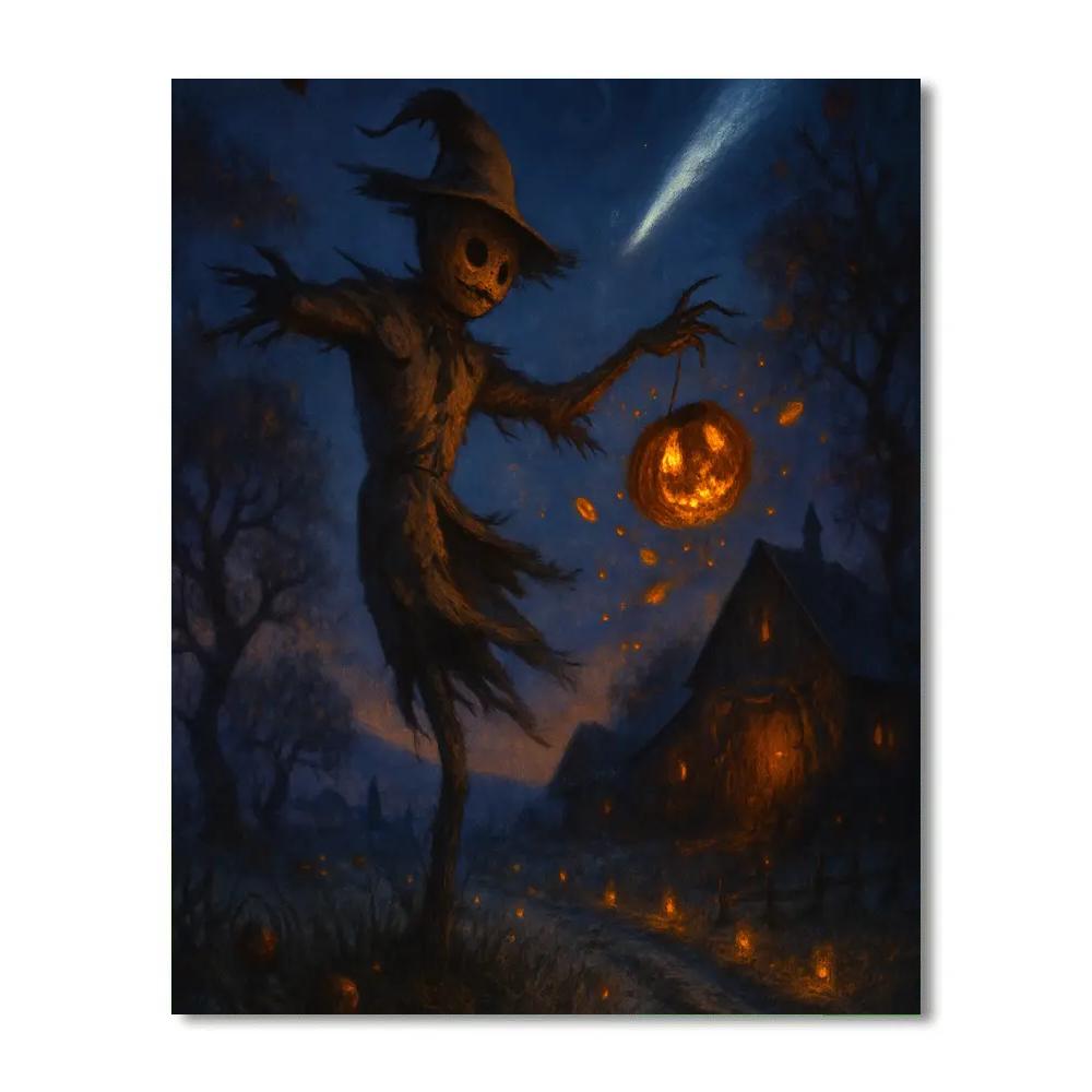 The Cometlit Orchard Of Sleeping Scarecrows Paint by numbers kits