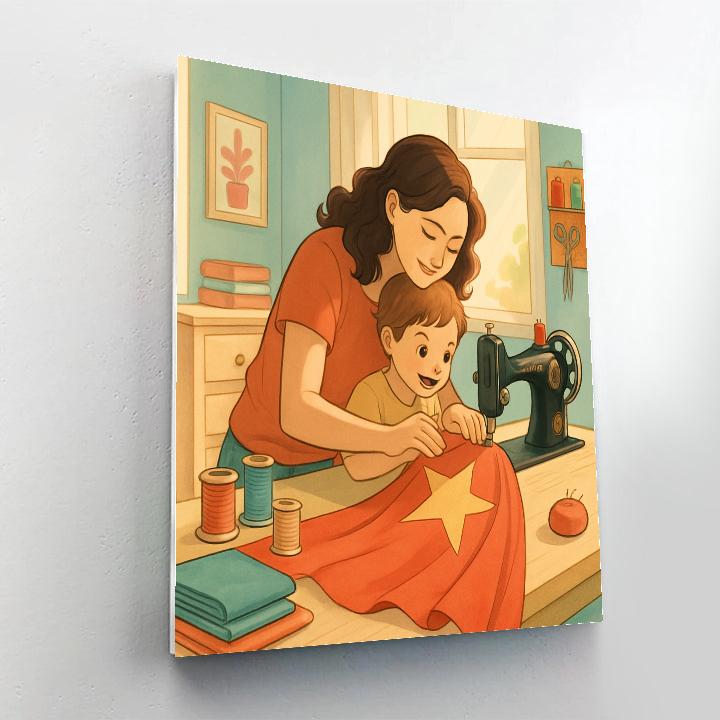 Sewing A Brave Cape Together Numbered painting kits