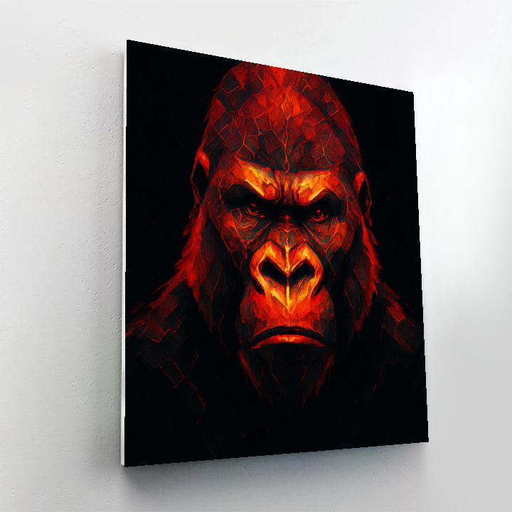 Volcanic Ember Gorilla Paint by numbers art