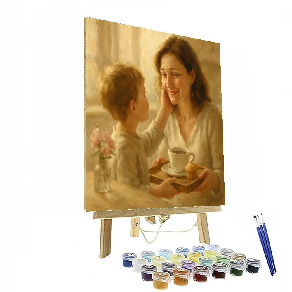 Tea Cup Garden Thank You Moment paint by color