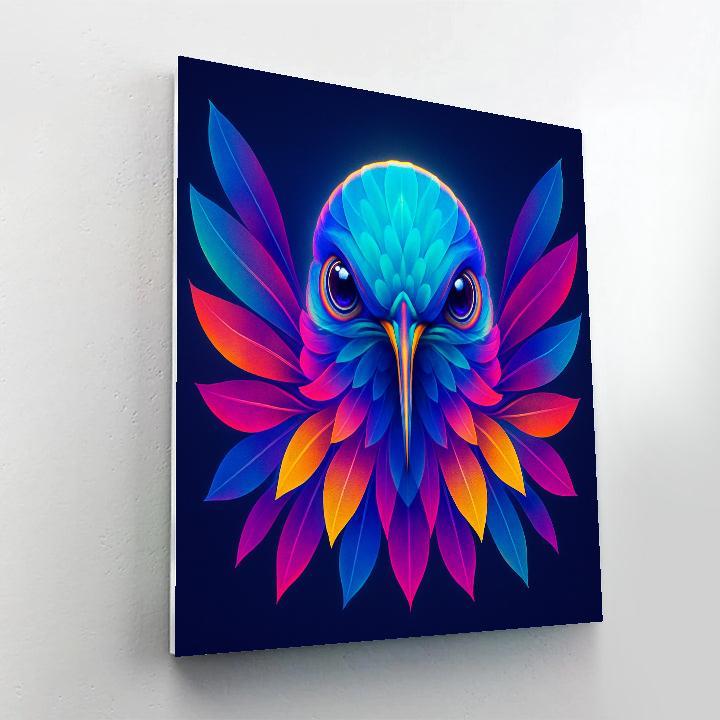 Cosmic Bloom Hummingbird Painting by numbers kit