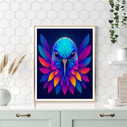 Cosmic Bloom Hummingbird Painting by numbers kit