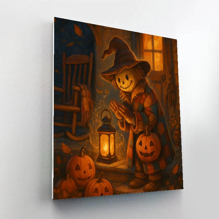 Cozy Porch Of The Traveling Scarecrow Numbered painting kits