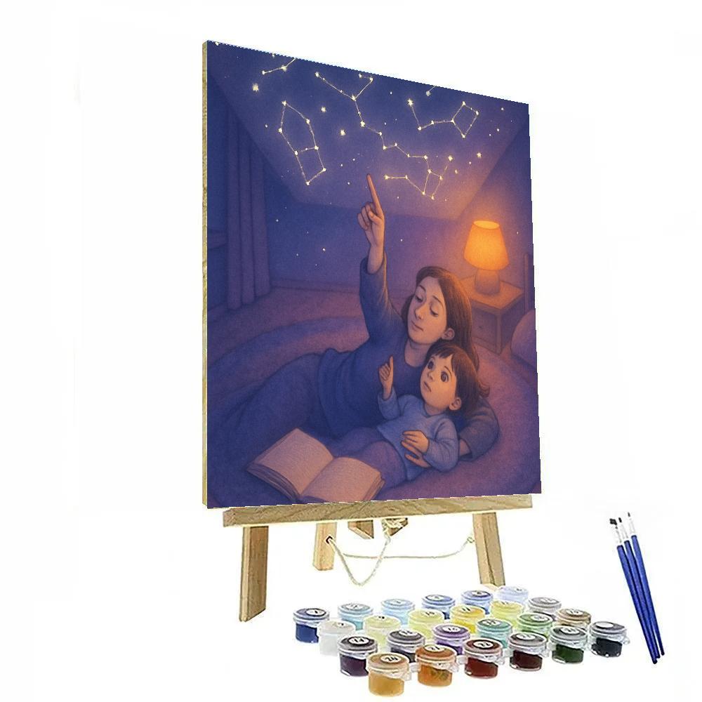 Night Light Constellation Storytime Numbered painting kits