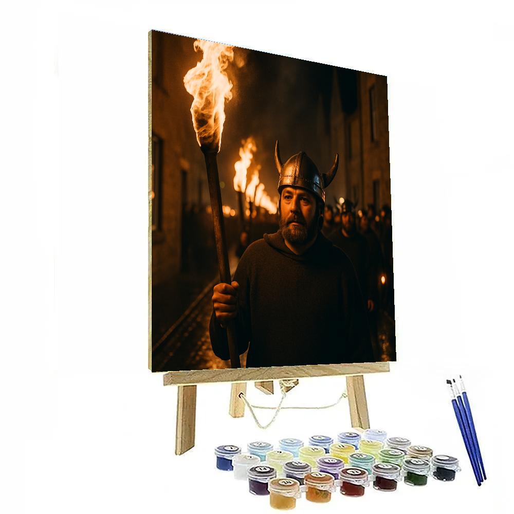 Up Helly Aa Torchlight March Lerwick Shetland Numbered painting kits