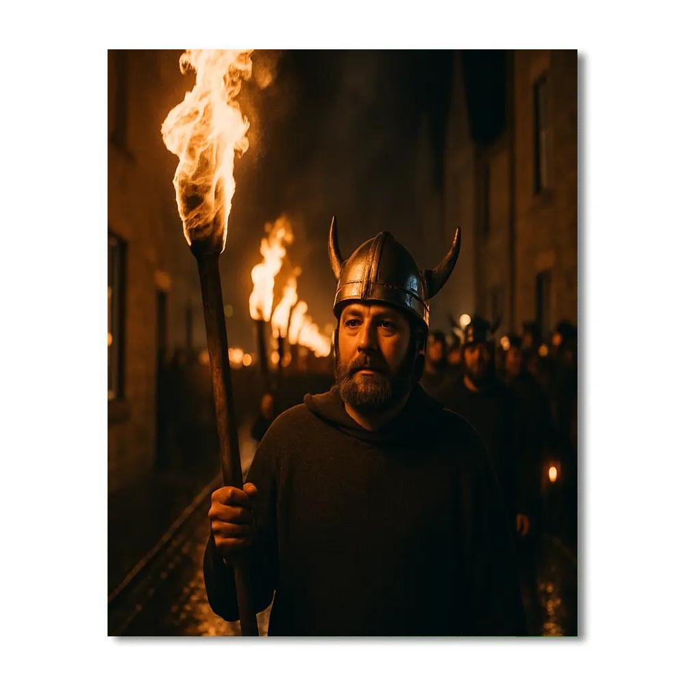Up Helly Aa Torchlight March Lerwick Shetland Numbered painting kits