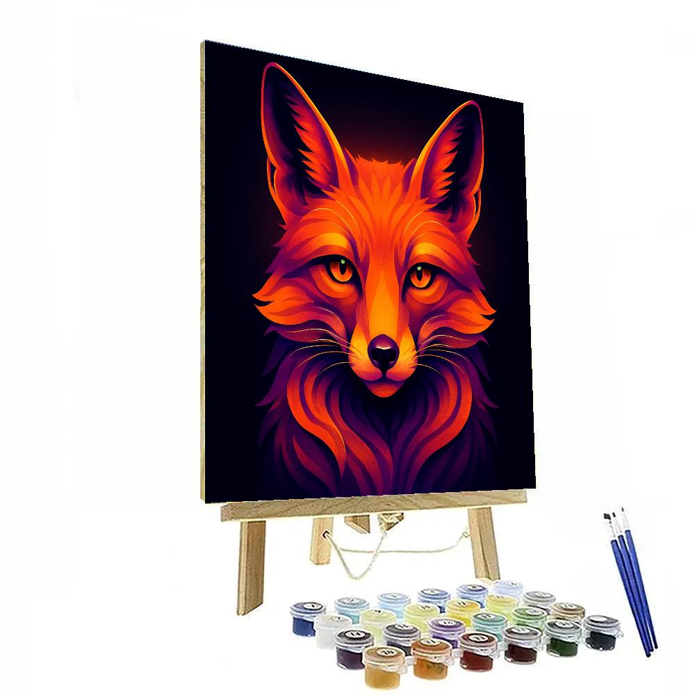 Saffron Mirage Fox DIY paint by numbers