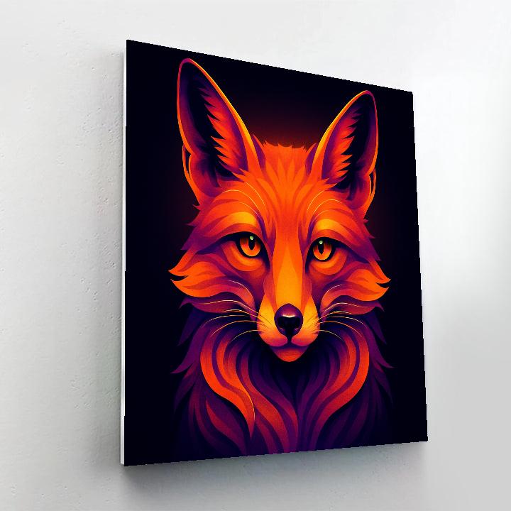 Saffron Mirage Fox DIY paint by numbers