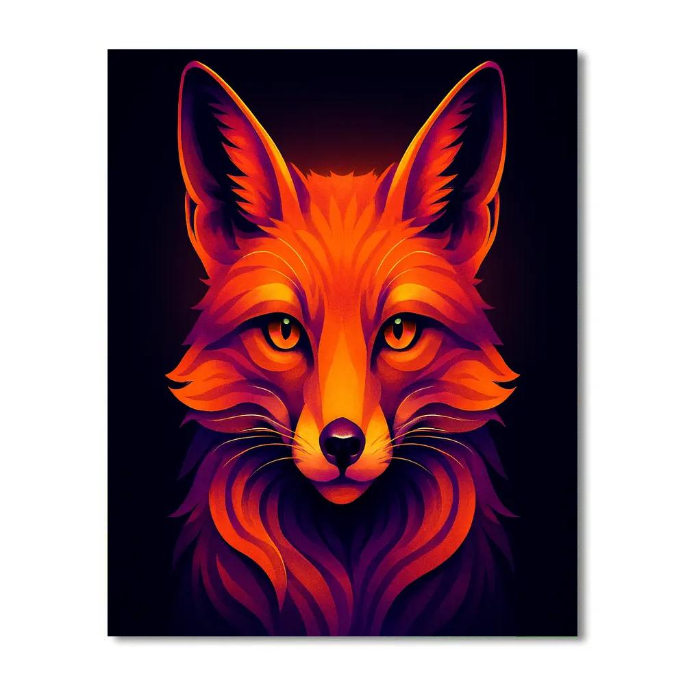 Saffron Mirage Fox DIY paint by numbers