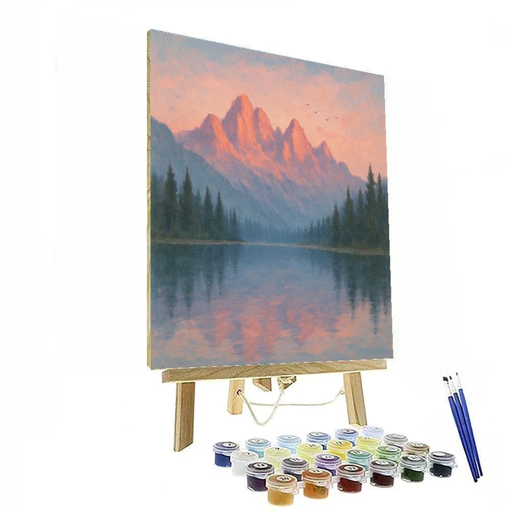 Alpine Sunrise Above Glassy Basin Paint by numbers kits