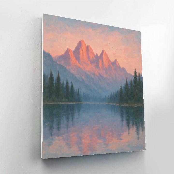 Alpine Sunrise Above Glassy Basin Paint by numbers kits