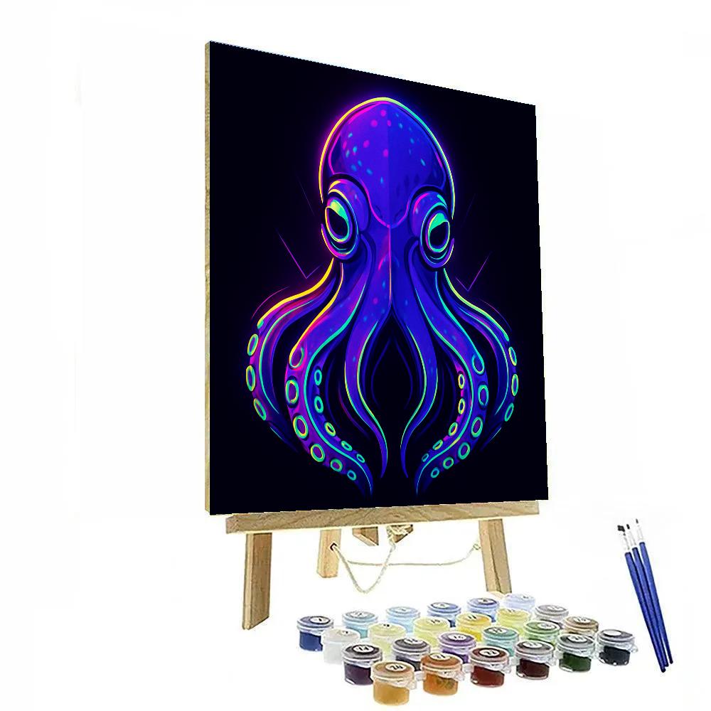 Celestial Circuit Octopus paint by color