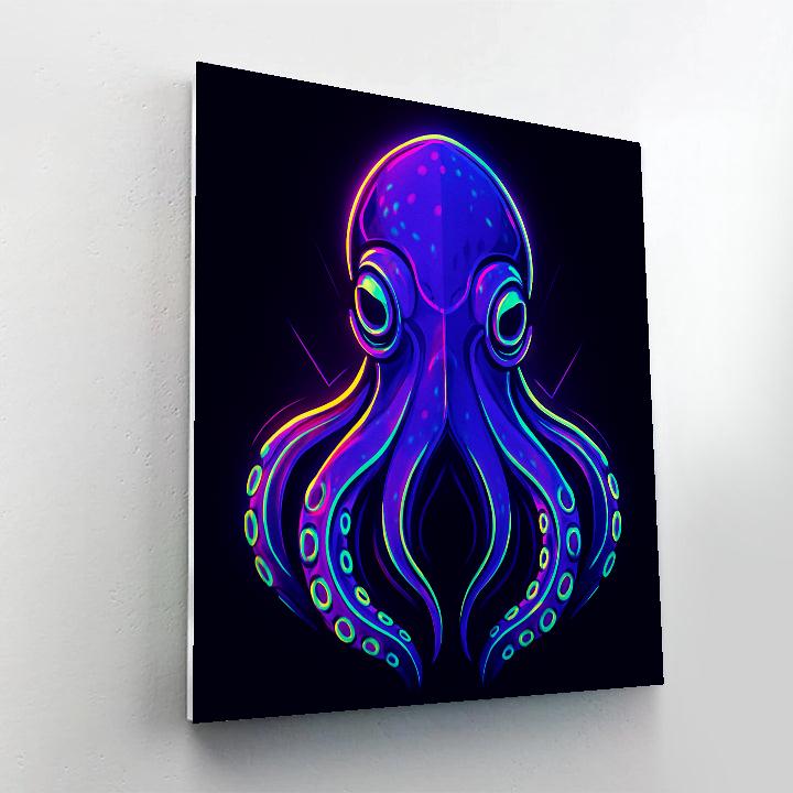 Celestial Circuit Octopus paint by color