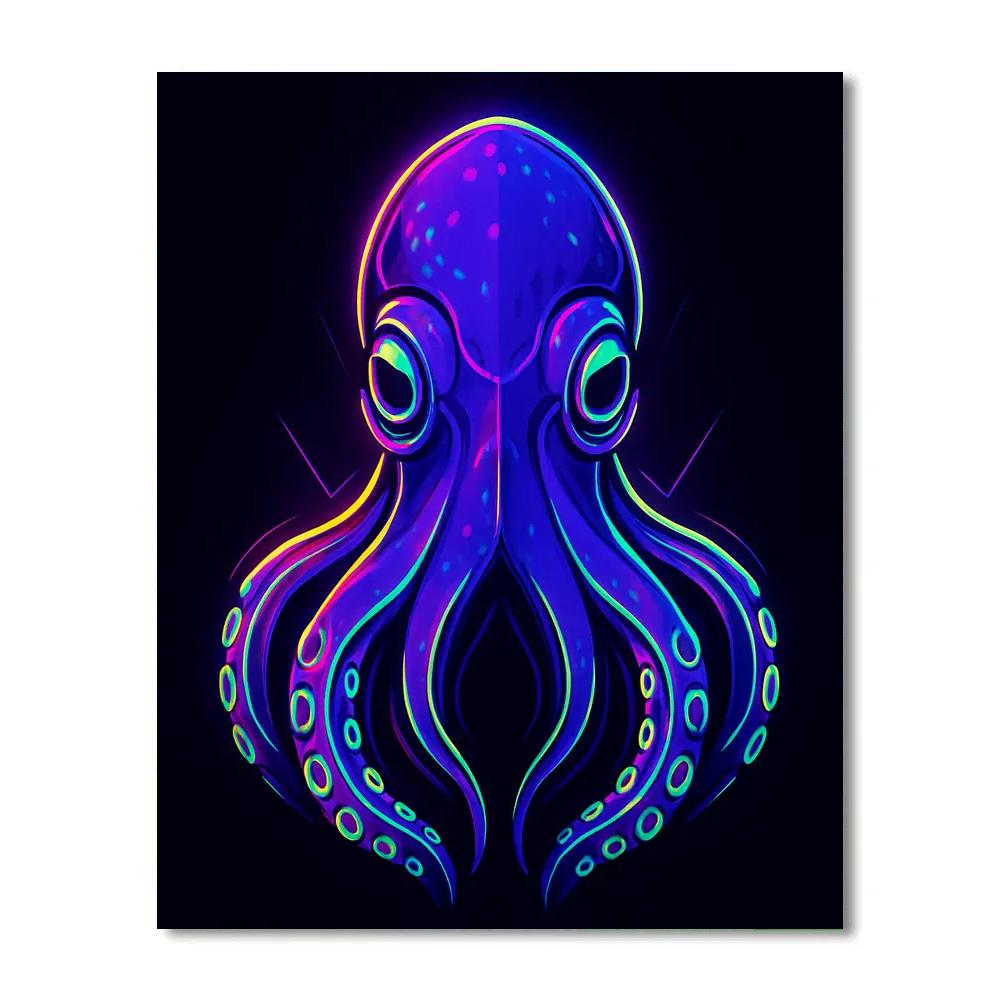 Celestial Circuit Octopus paint by color