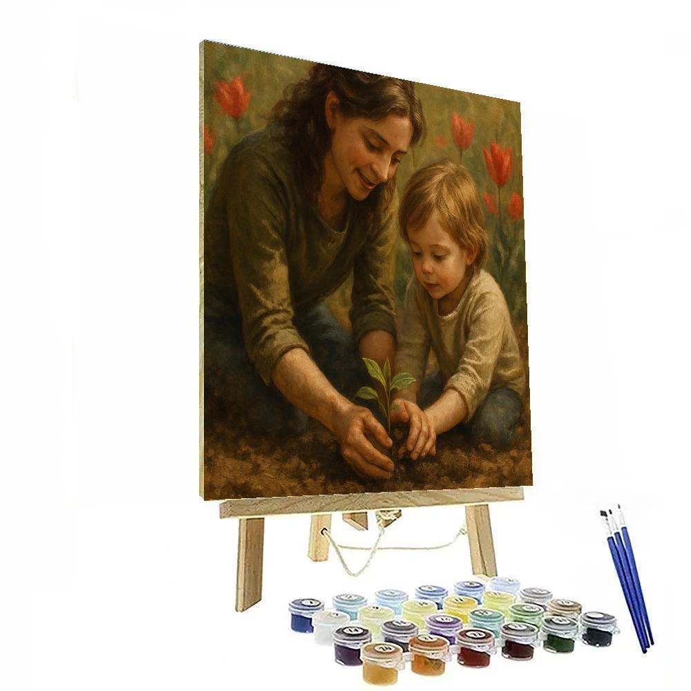 Garden Knees And Growing Hands Number painting