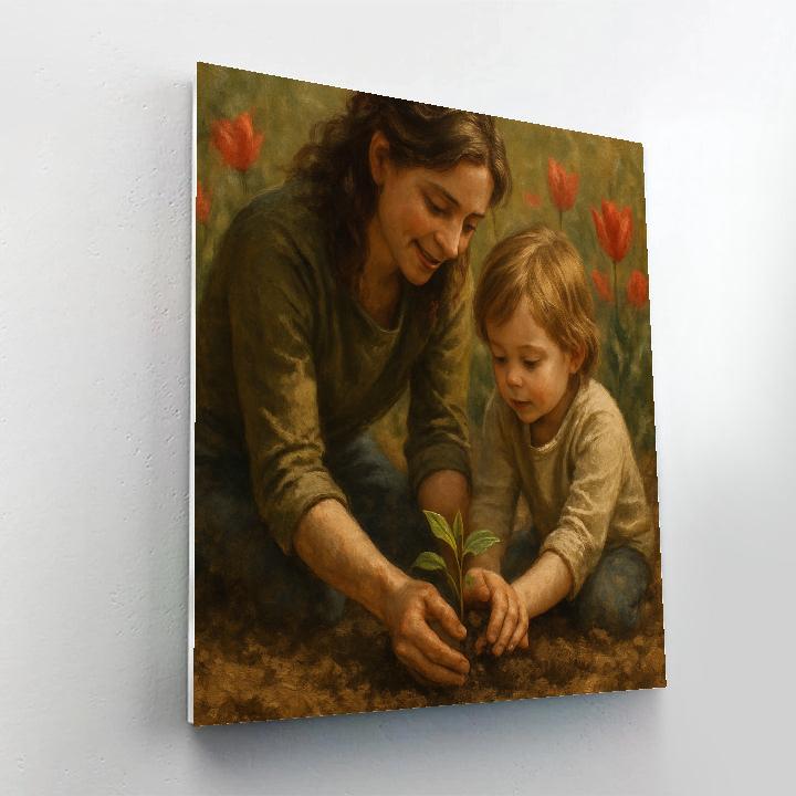 Garden Knees And Growing Hands Number painting