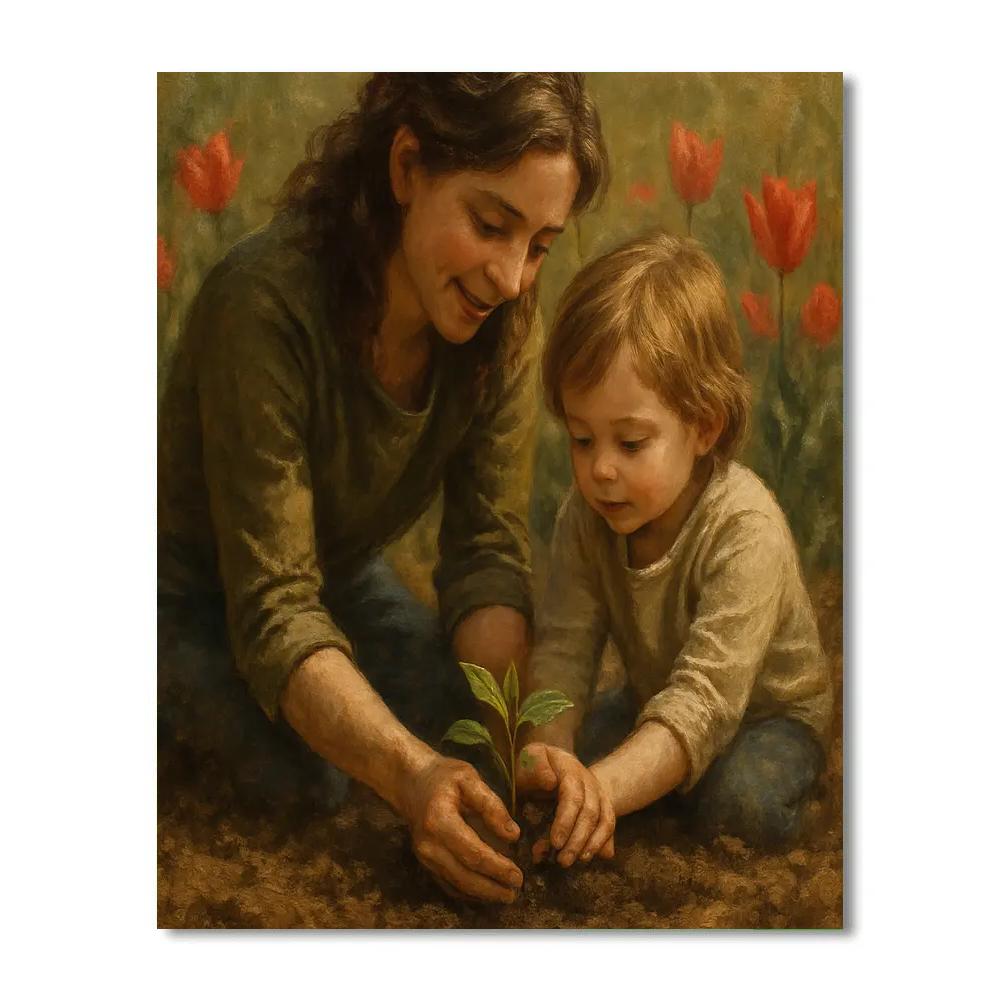 Garden Knees And Growing Hands Number painting