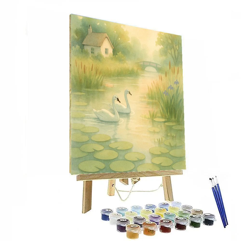 Lilypad Tea Calm In Cottage Marsh painting number kit