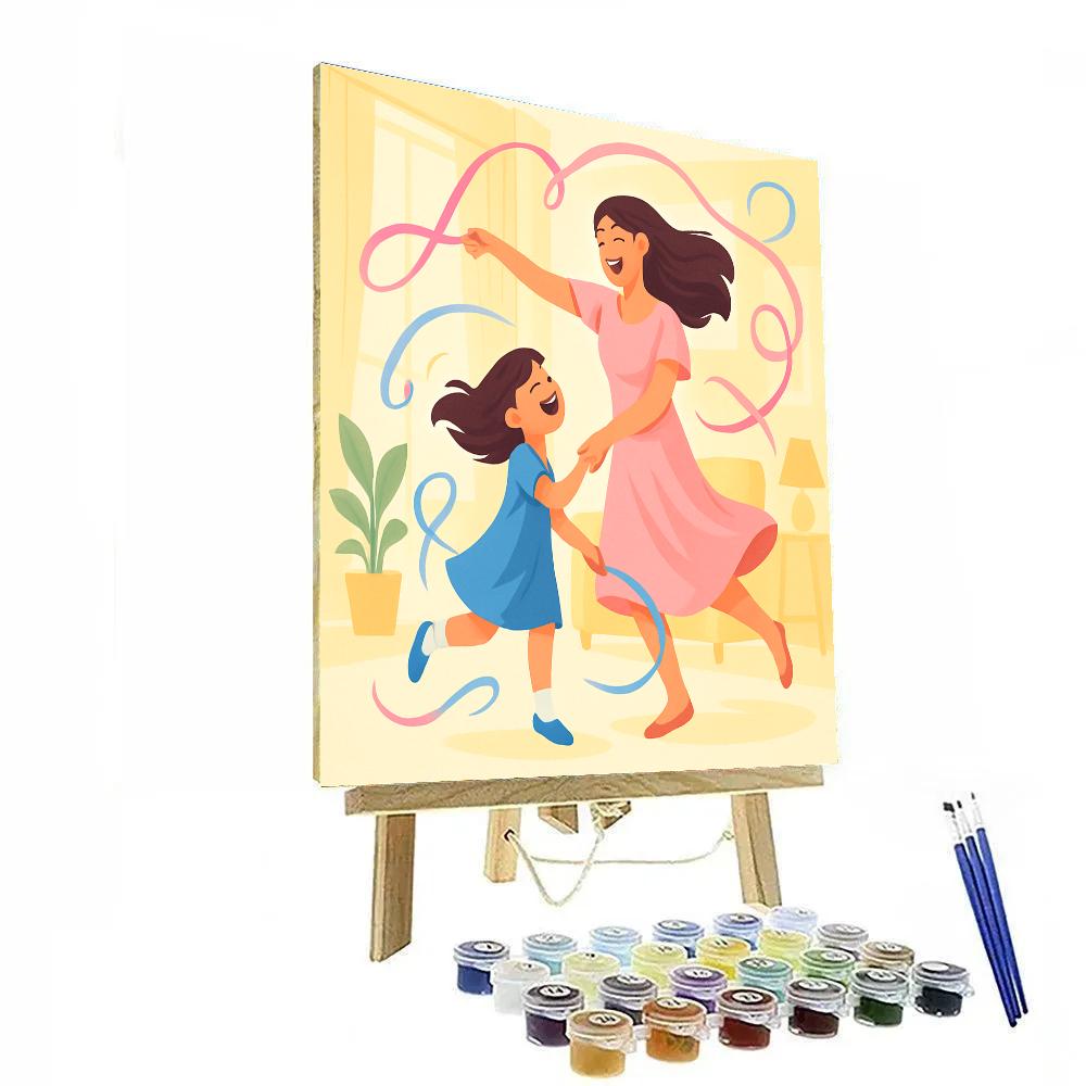 Ribbon Dance In The Living Room Number painting