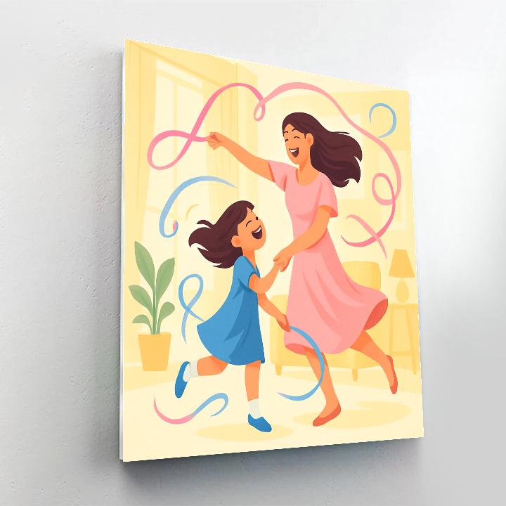 Ribbon Dance In The Living Room Number painting