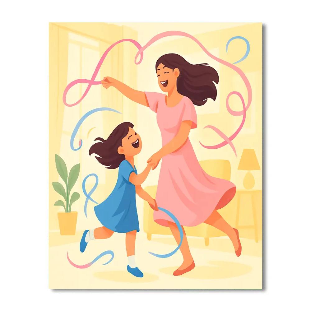 Ribbon Dance In The Living Room Number painting