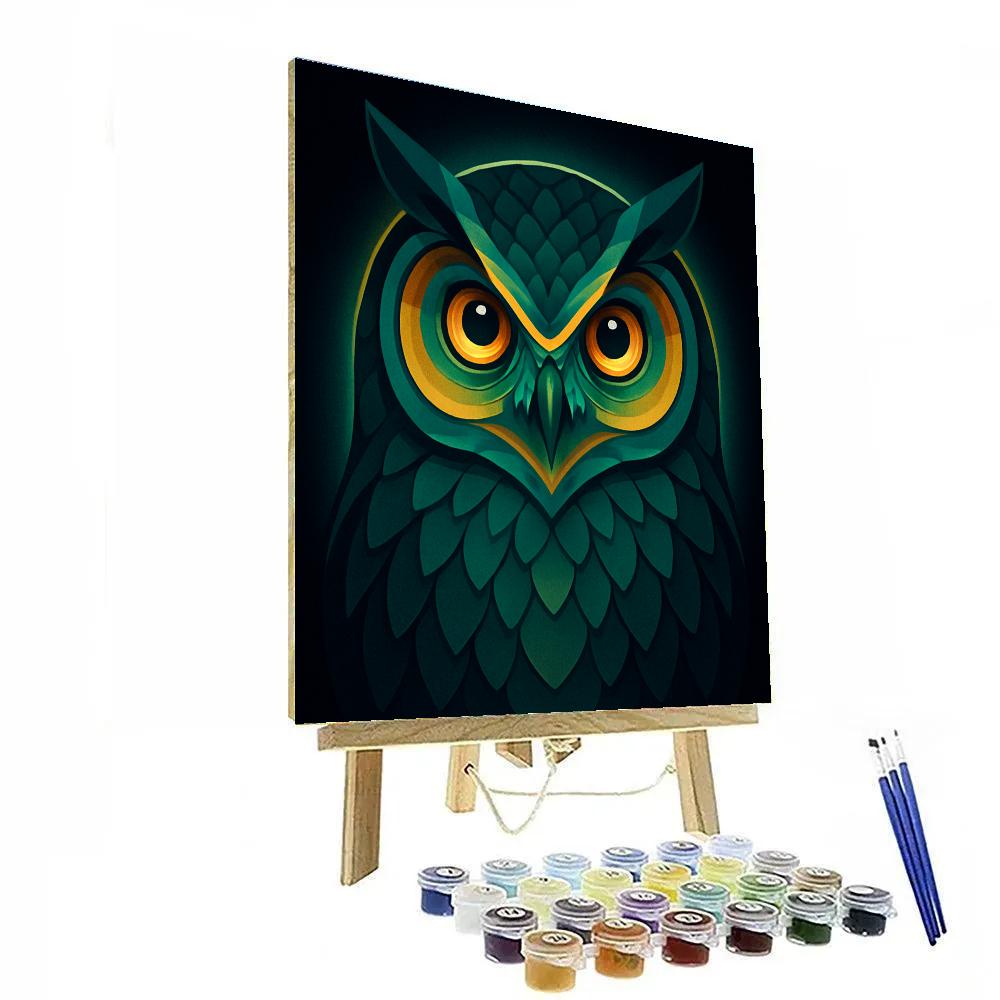 Emerald Night Owl Sentinel Paint by numbers kits