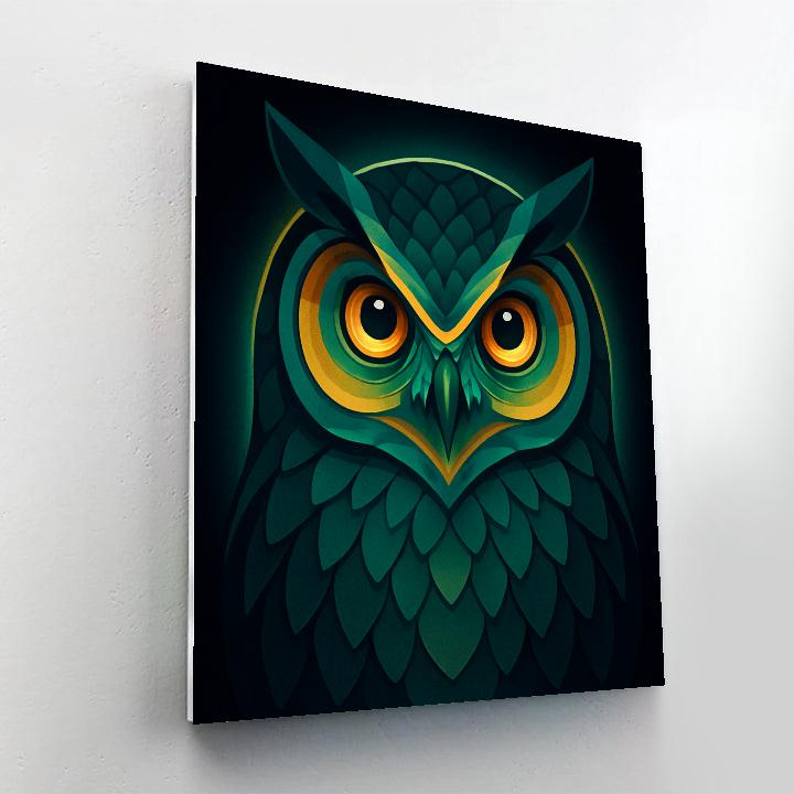 Emerald Night Owl Sentinel Paint by numbers kits