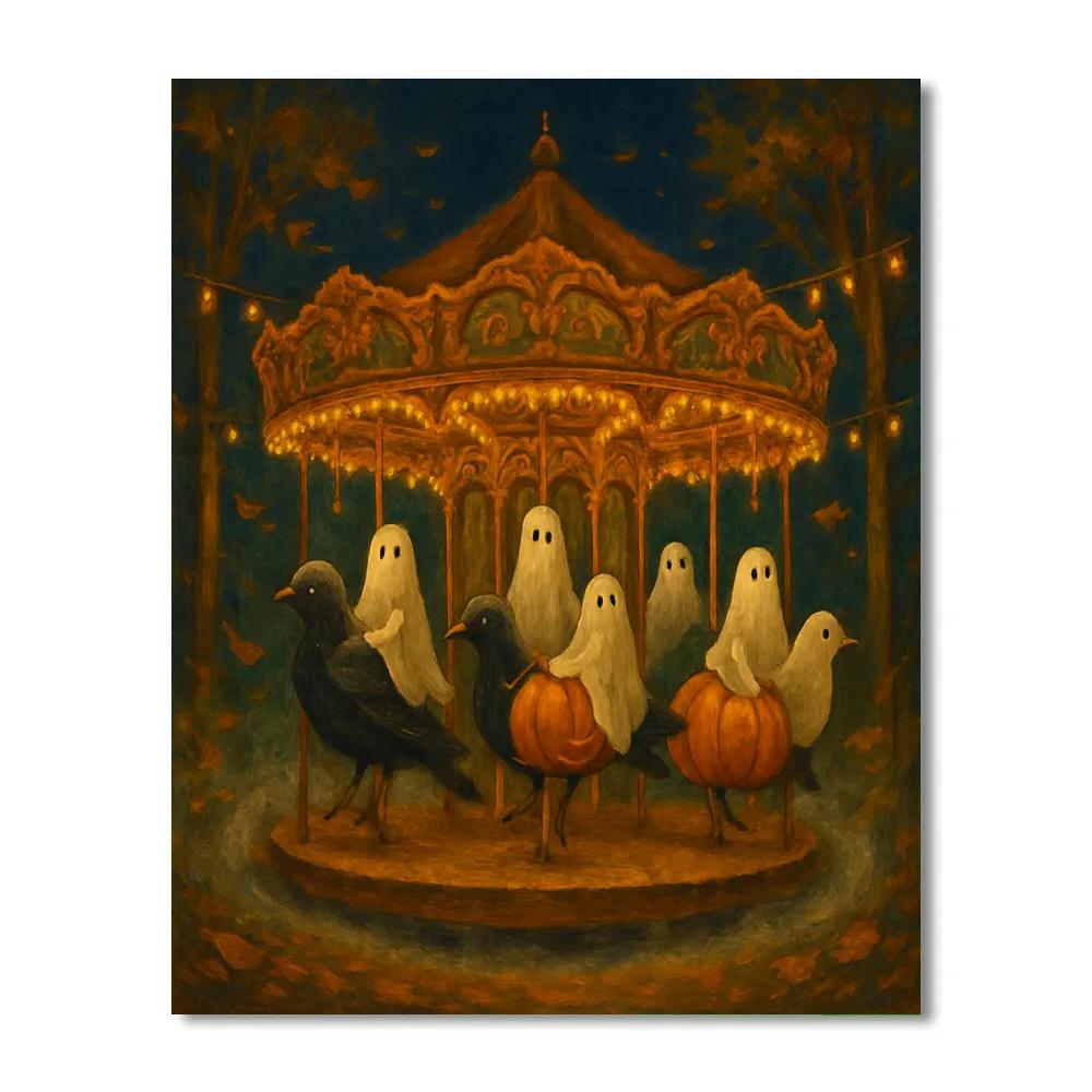 Autumn Carousel Of Friendly Phantoms paint by numbers