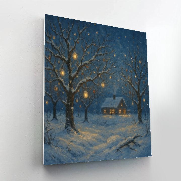 Firefly Lanterns In The Winter Orchard Paint by numbers kits