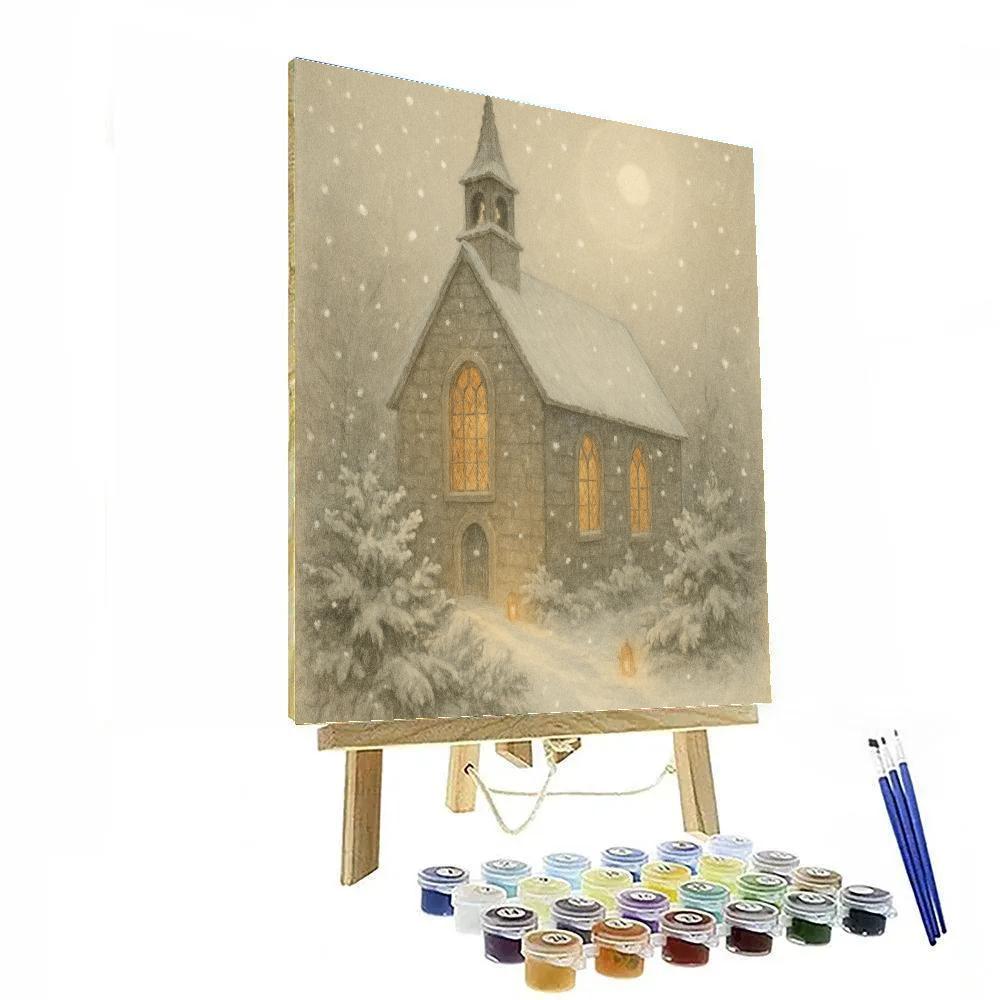 The Quiet Church Of Falling Feathers Number painting