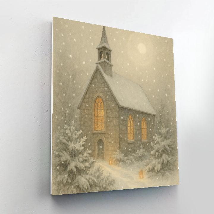 The Quiet Church Of Falling Feathers Number painting